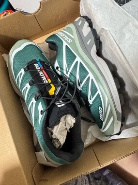 Salomon Green and White Trail Running Shoes